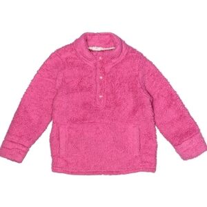 Baby Gap Fleece Pullover Sweater Jacket Fuzzy Pink Cozy Soft Warm Spring Fall
